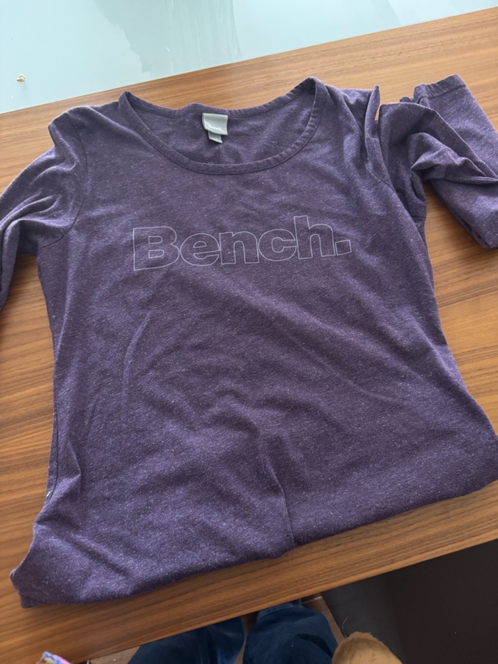 Bench Purple Long Sleeve Tee with Logo